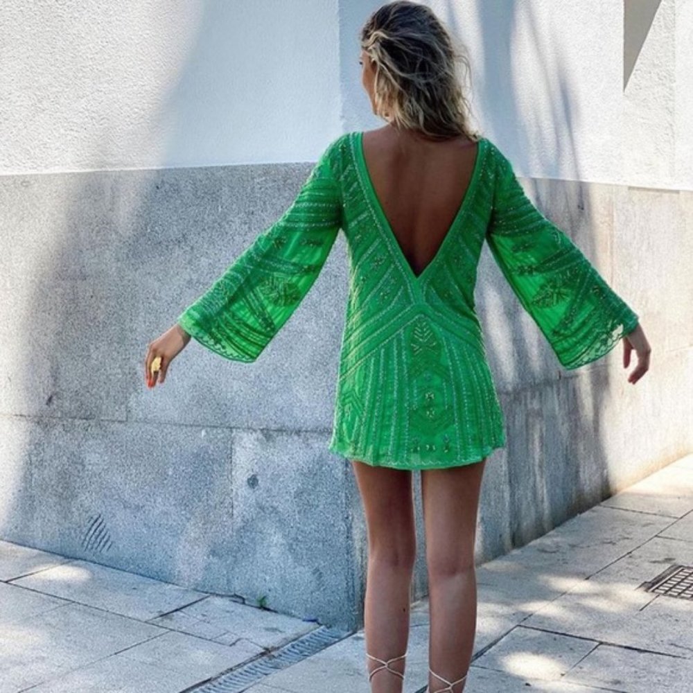 Zara Beaded Tunic Dress - Picture 4 of 16